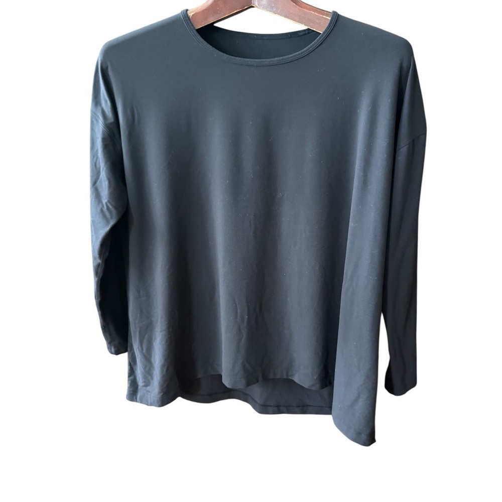 Lululemon soft Black Long Sleeve Top size 12 oversized an in like new condition